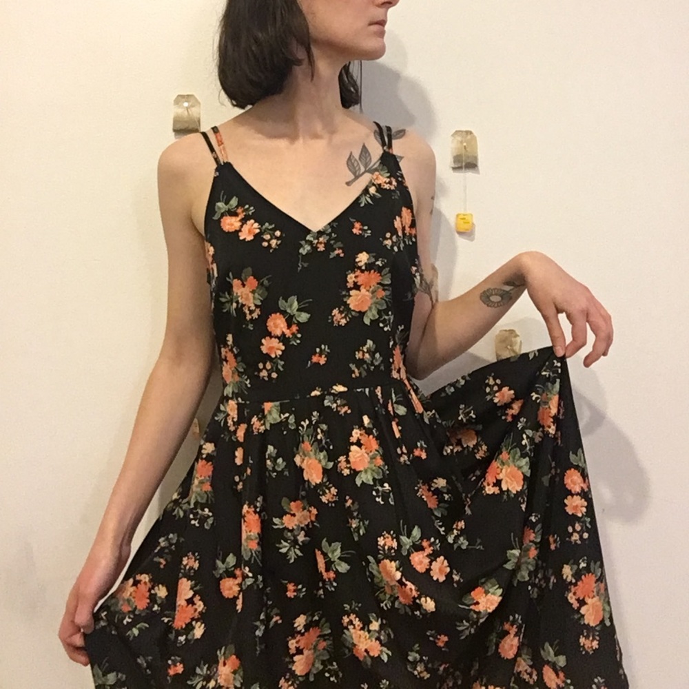 JACK floral midi dress